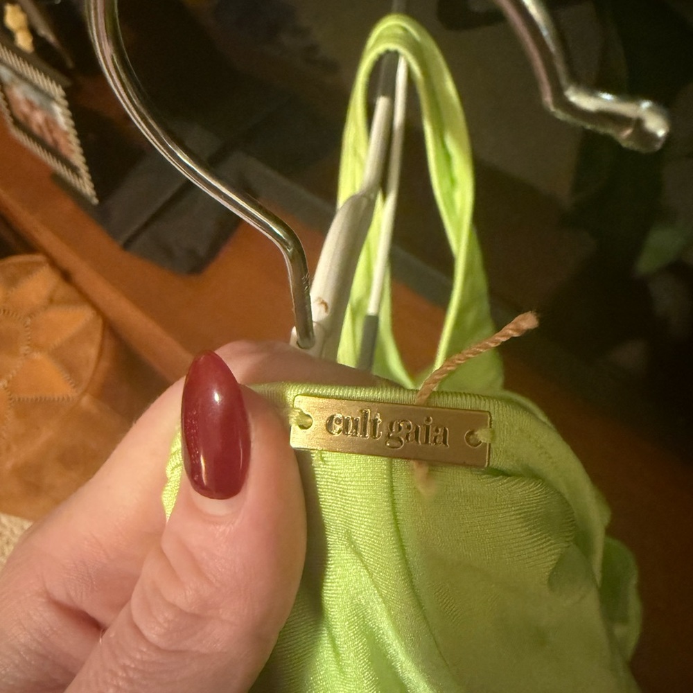 Cult Gaia Neon Green One Piece Swimsuit - Picture 5 of 6